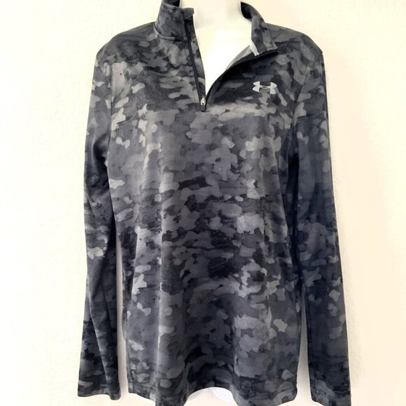UNDER ARMOUR CAMO GRANITE HEAT GEAR LONG SLEEVE PULLOVER - Picture 1 of 5